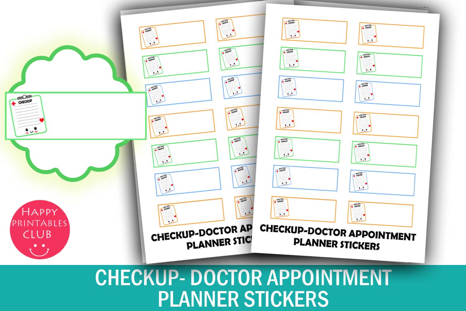 Download Checkup Planner Stickers- Doctor Appointment Reminder