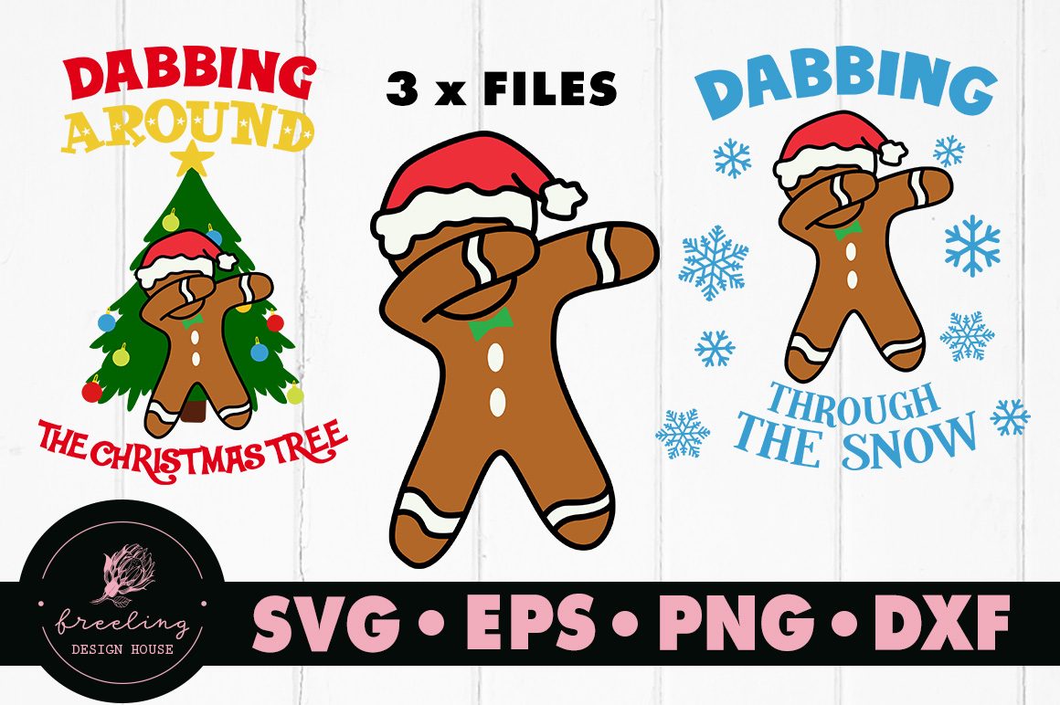 Download Dabbing Gingerbread Christmas Mini SVG Bundle (386143 ...