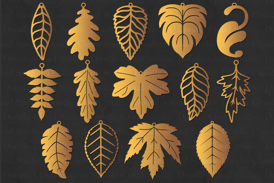 Download Leaf Earrings SVG, Leaf Tear Drop SVG, Pendant Leaf SVG files for Silhouette Cameo and Cricut ...