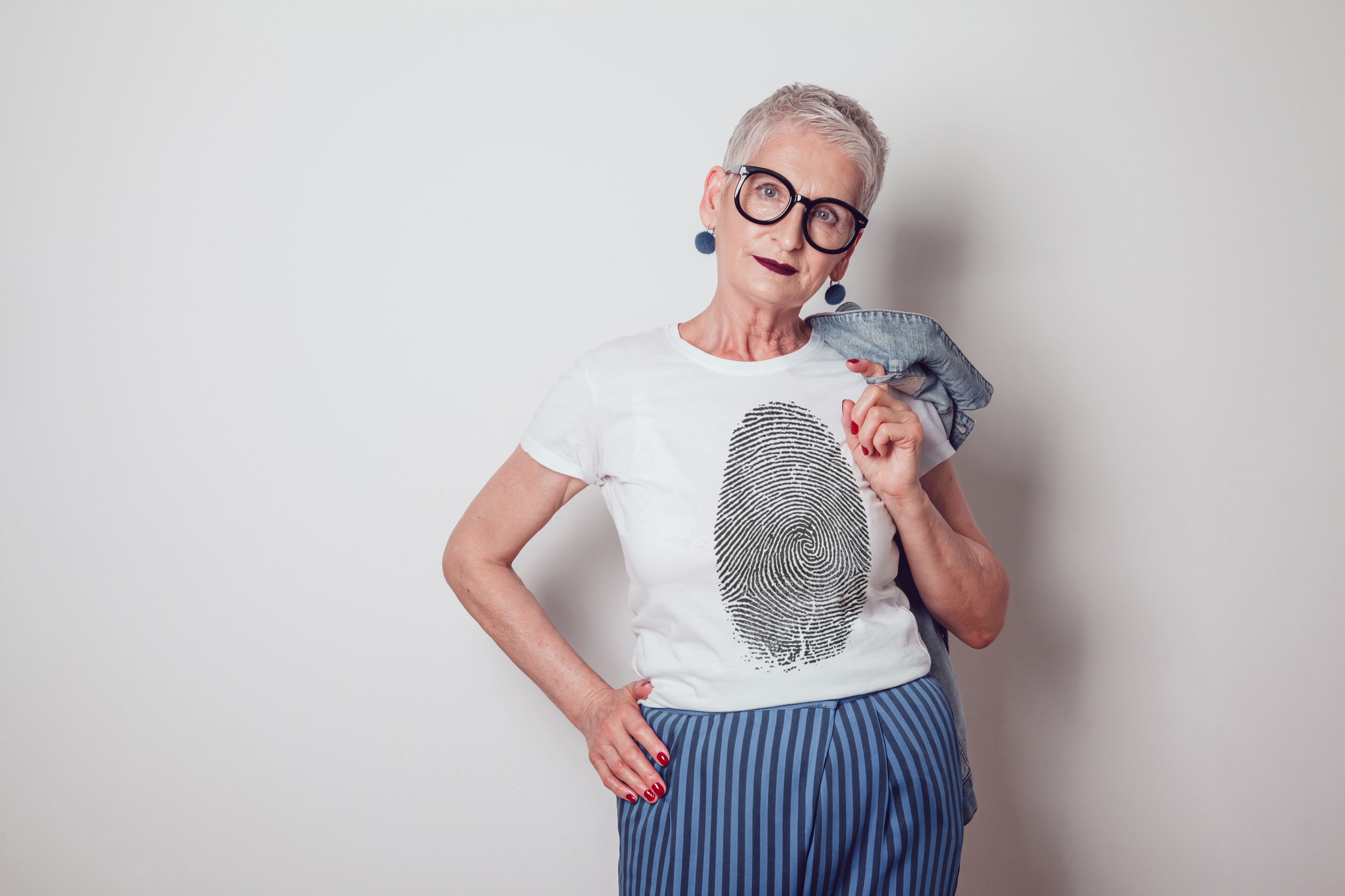 Download Old Woman T-Shirt Mock-Up (33881) | Mock Ups | Design Bundles