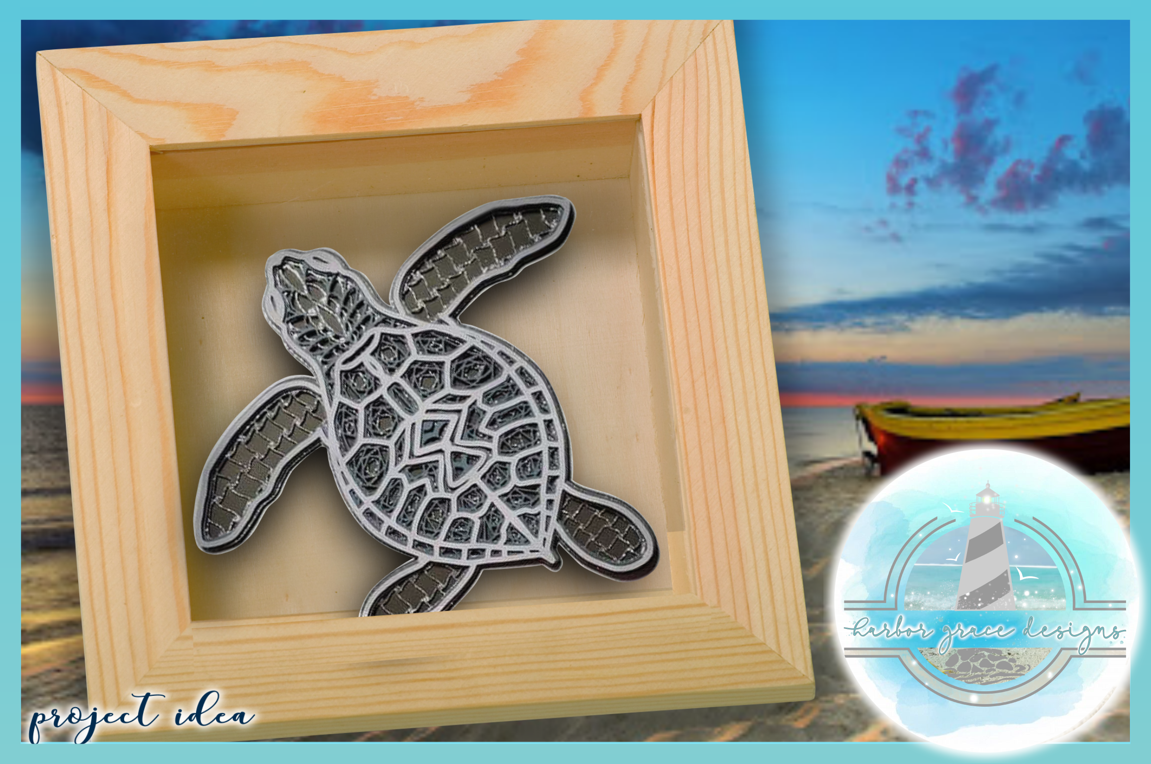 3D Mandala Layered Design | Sea Turtle Mandala SVG file (517182) | Cut