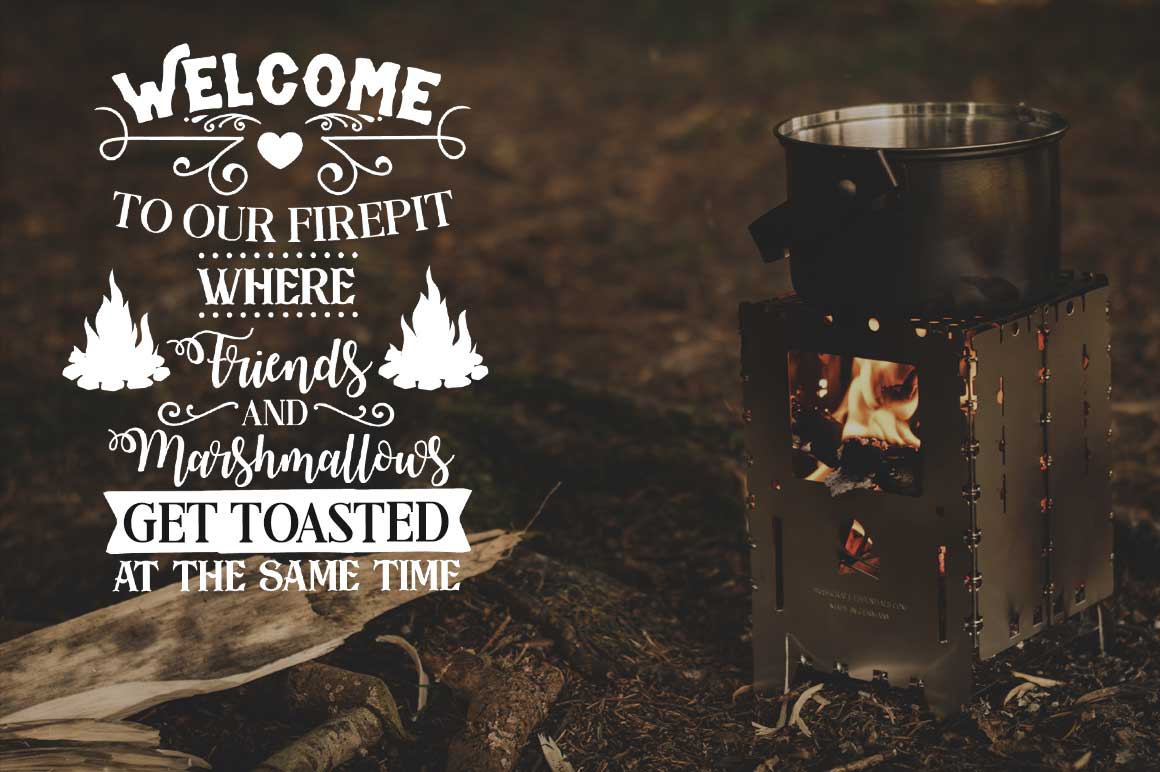 Download Welcome to our Firepit SVG cut file