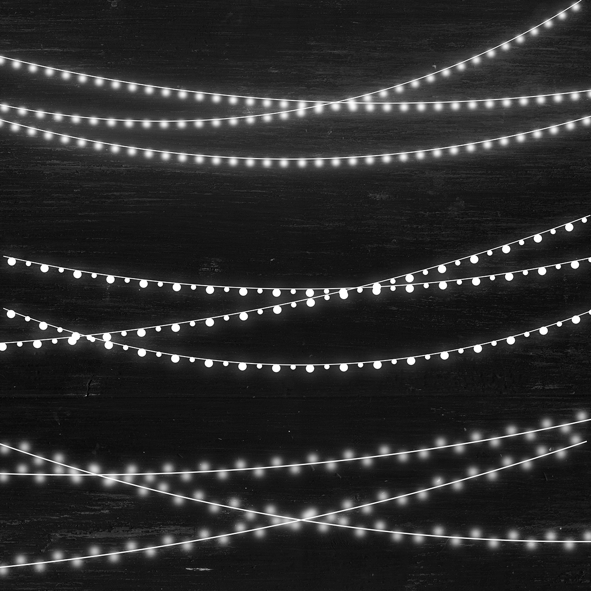 White String Lights Clip Art