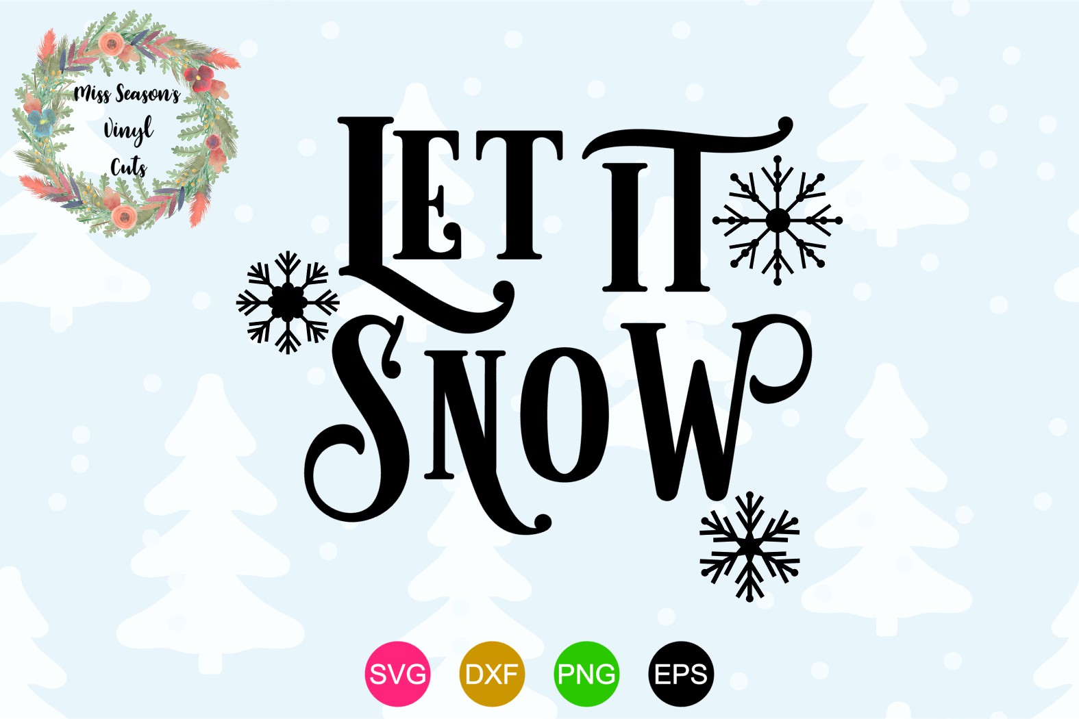 Let it Snow SVG - Christmas (320298) | Cut Files | Design Bundles