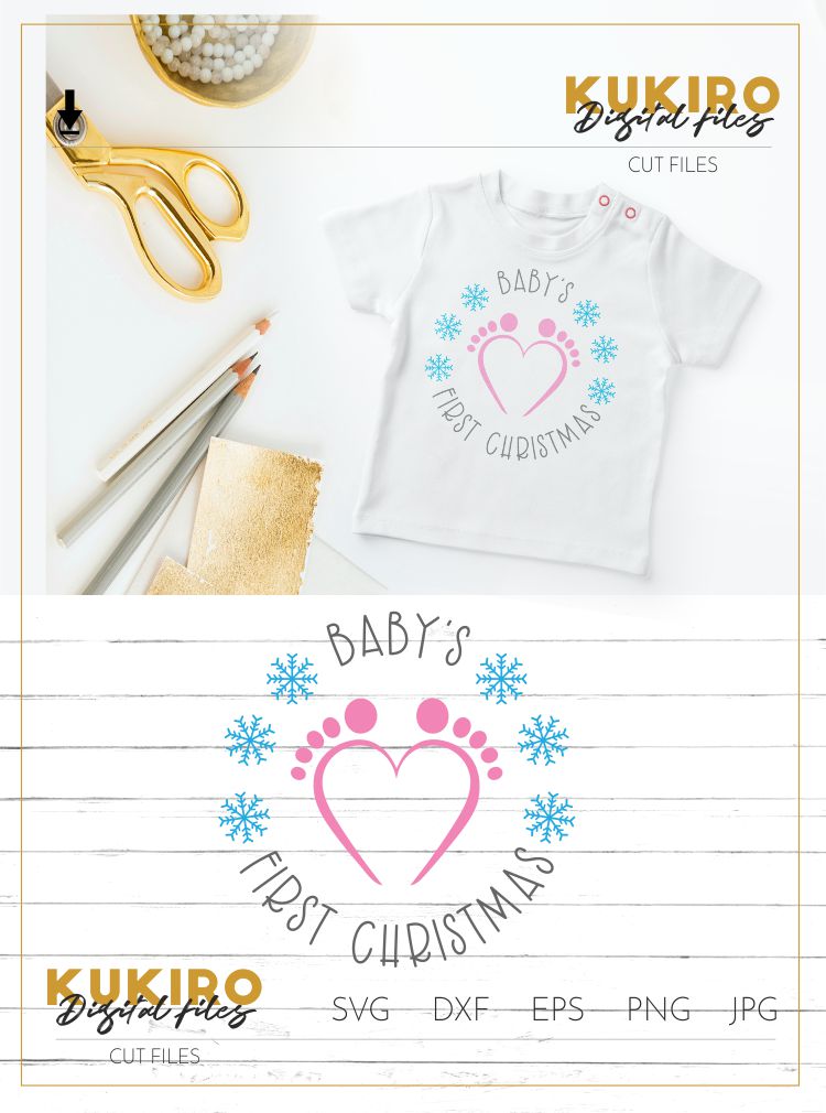 Download Baby's first Christmas SVG - Kids 1st Christmas SVG Cut ...