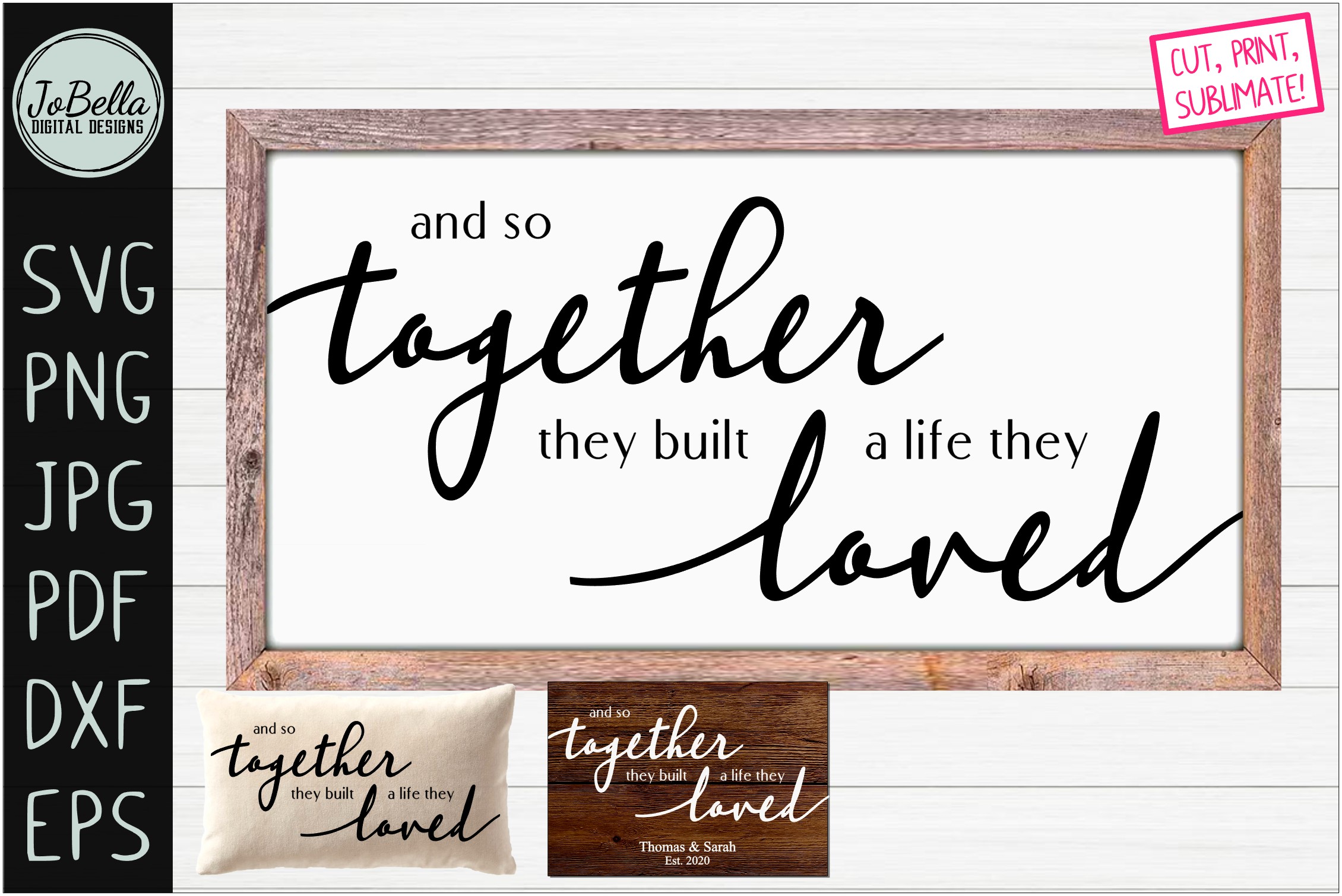 Download And So Together... Romantic SVG, Sublimation PNG & Printable