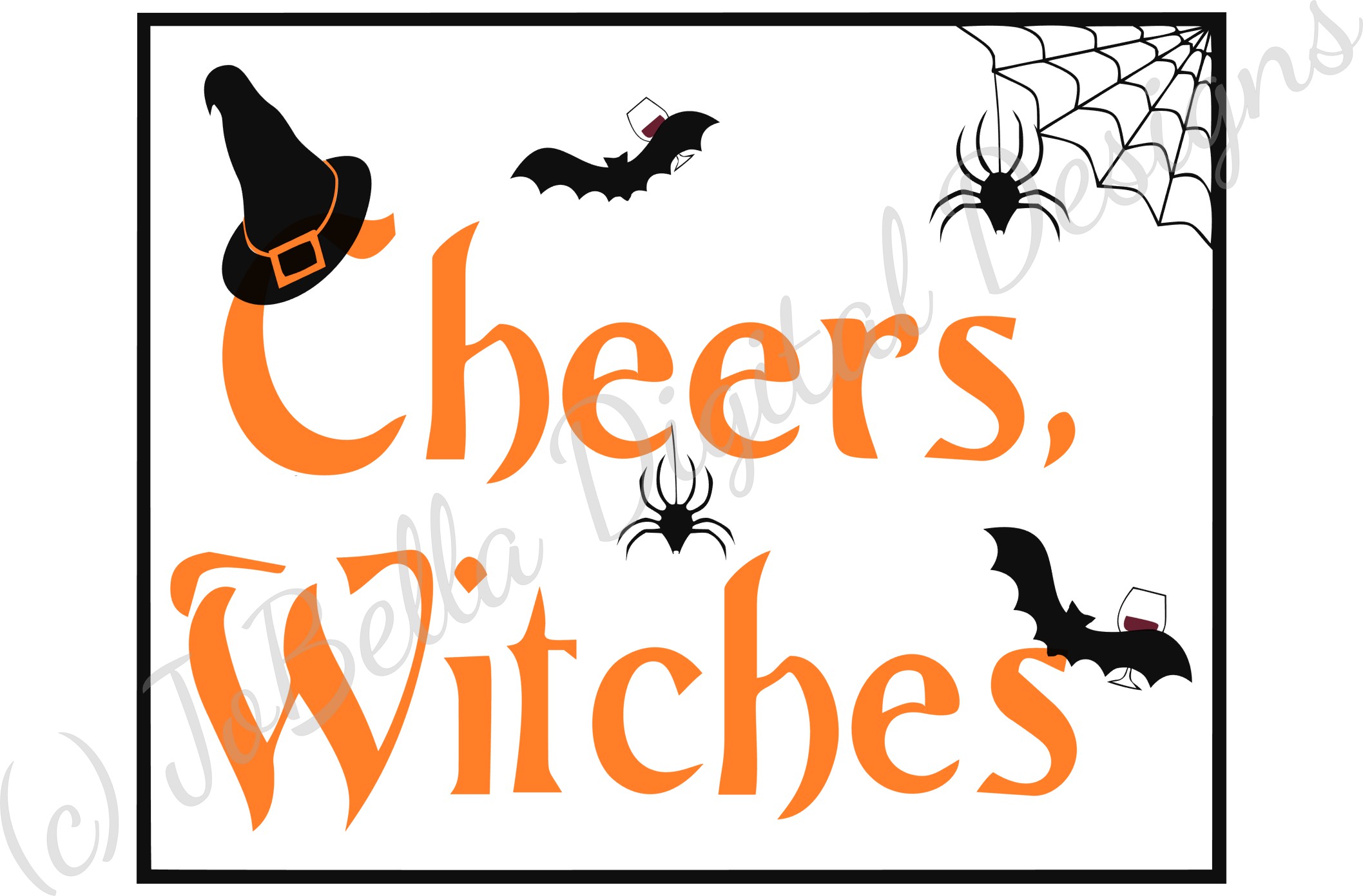 Cheers Witches Halloween SVG, Sublimation PNG & Printable