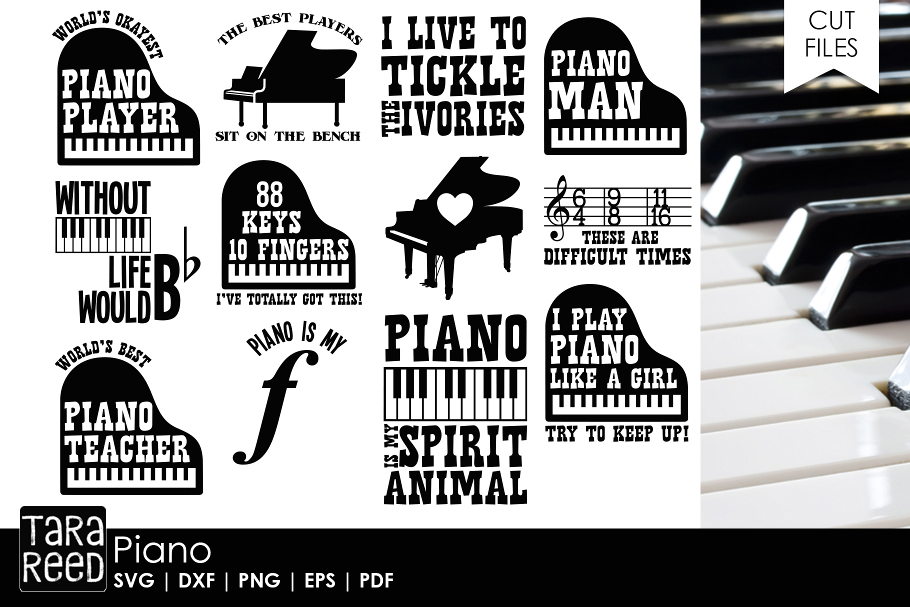 Download Piano SVG and Cut Files for Crafters (152429) | Cut Files ...