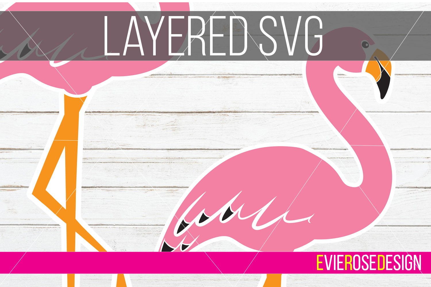 Download Flamingo Clipart and Cut File Set - Includes Layered SVG ...
