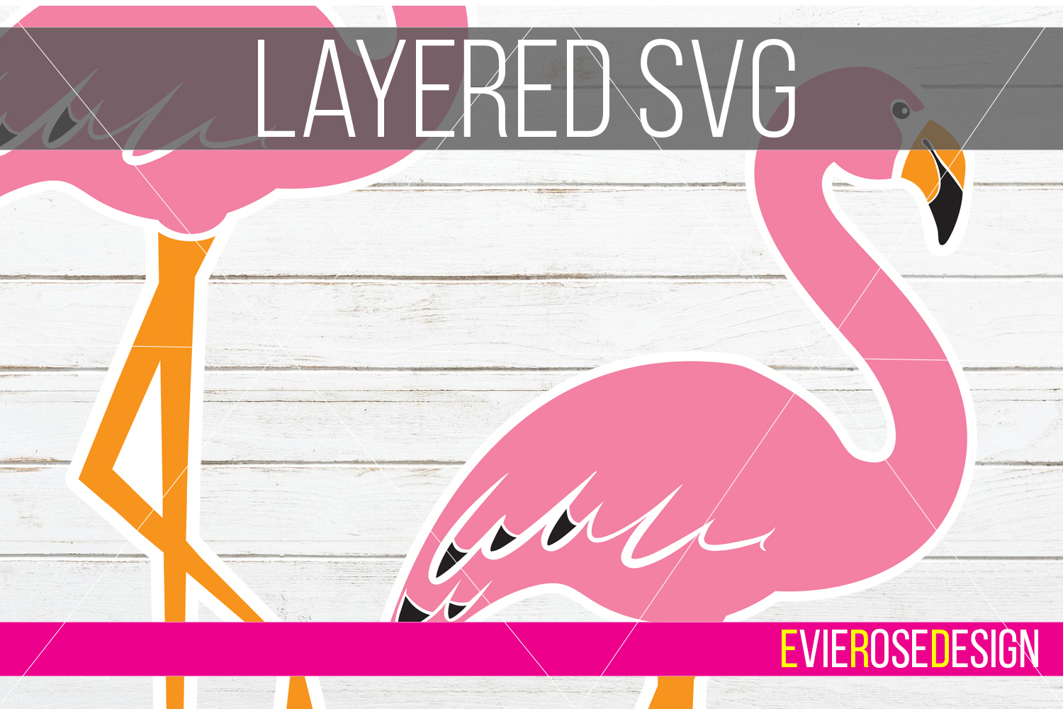 layered flamingo svg