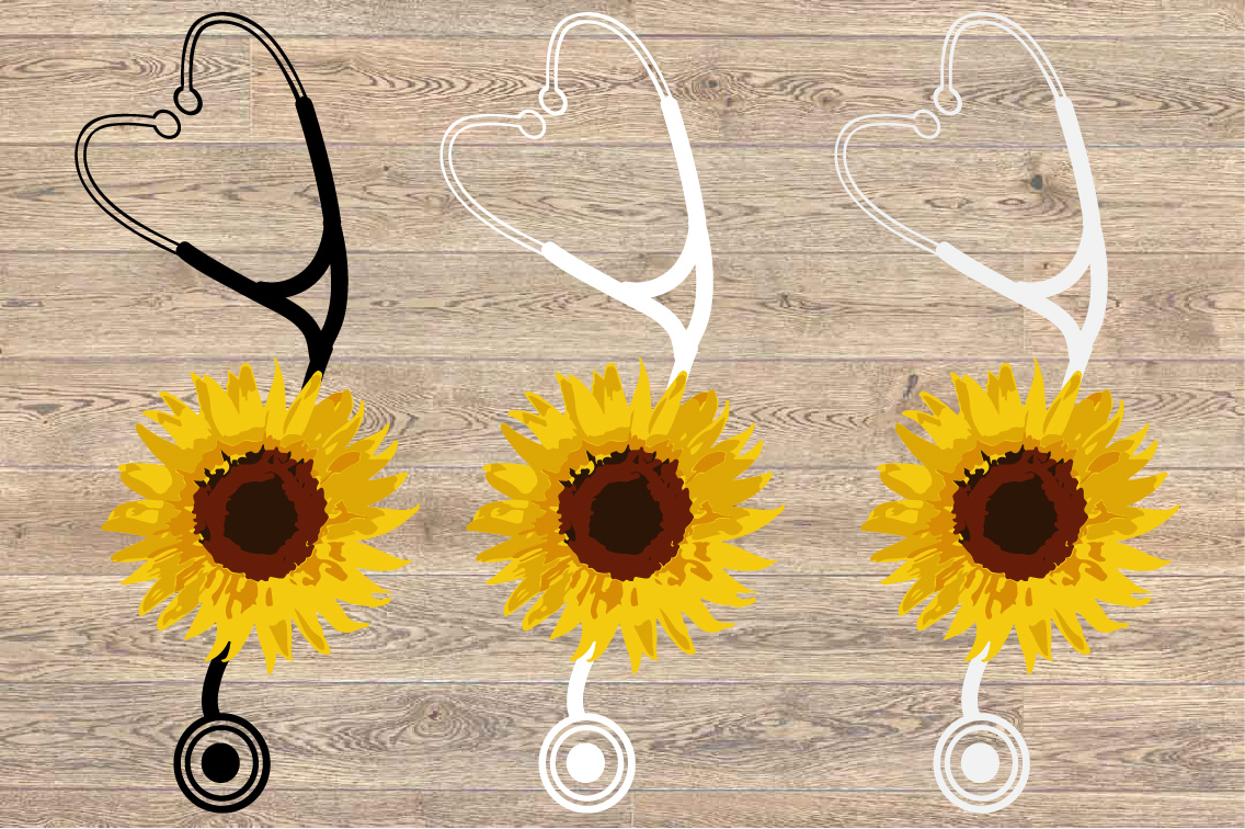 Download Stethoscope Nurse Sunflower SVG Heart Doctor 1642S