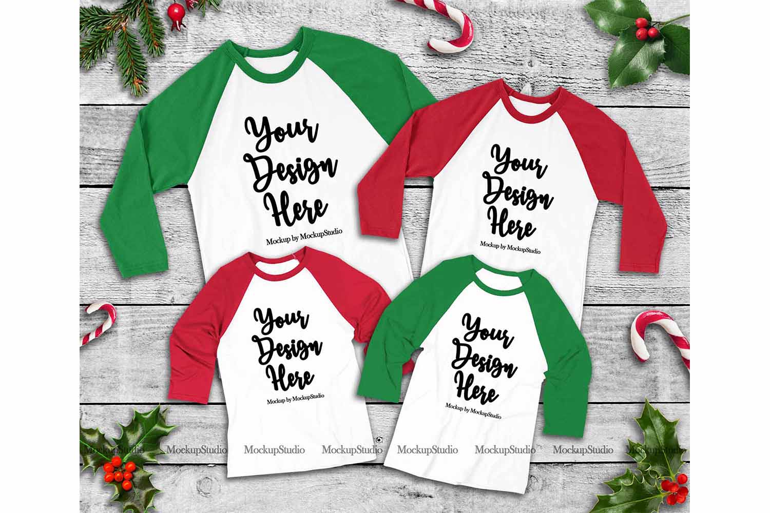 Christmas Matching Family Tshirt Mockup Bundle, Mommy And Me