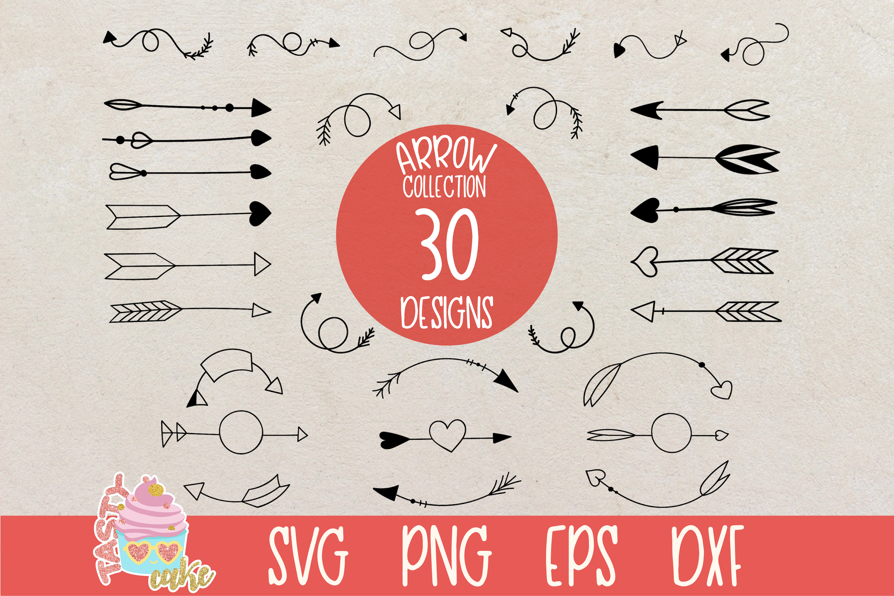 Arrow Bundle of 30|SVG PNG EPS DXF | Arrow Collection SVG