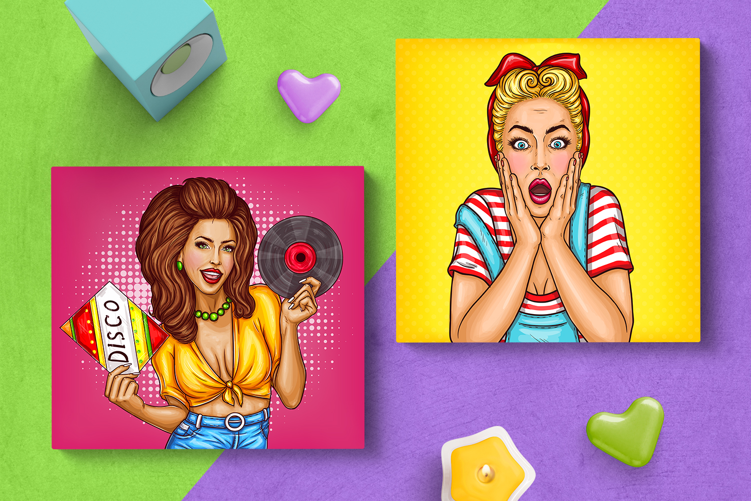 Download Pop Art Girls (131441) | Illustrations | Design Bundles