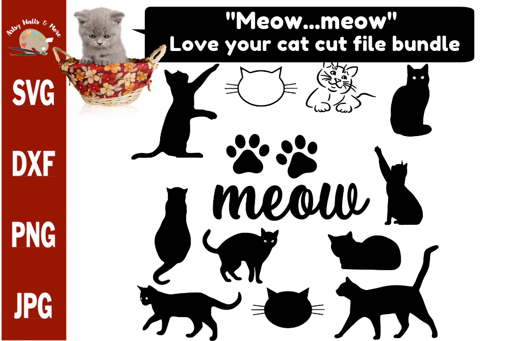 Dxf Svg Cat Svg Cut File My Cat Is Meowing And I Must Go Kits How To Craft Supplies Tools