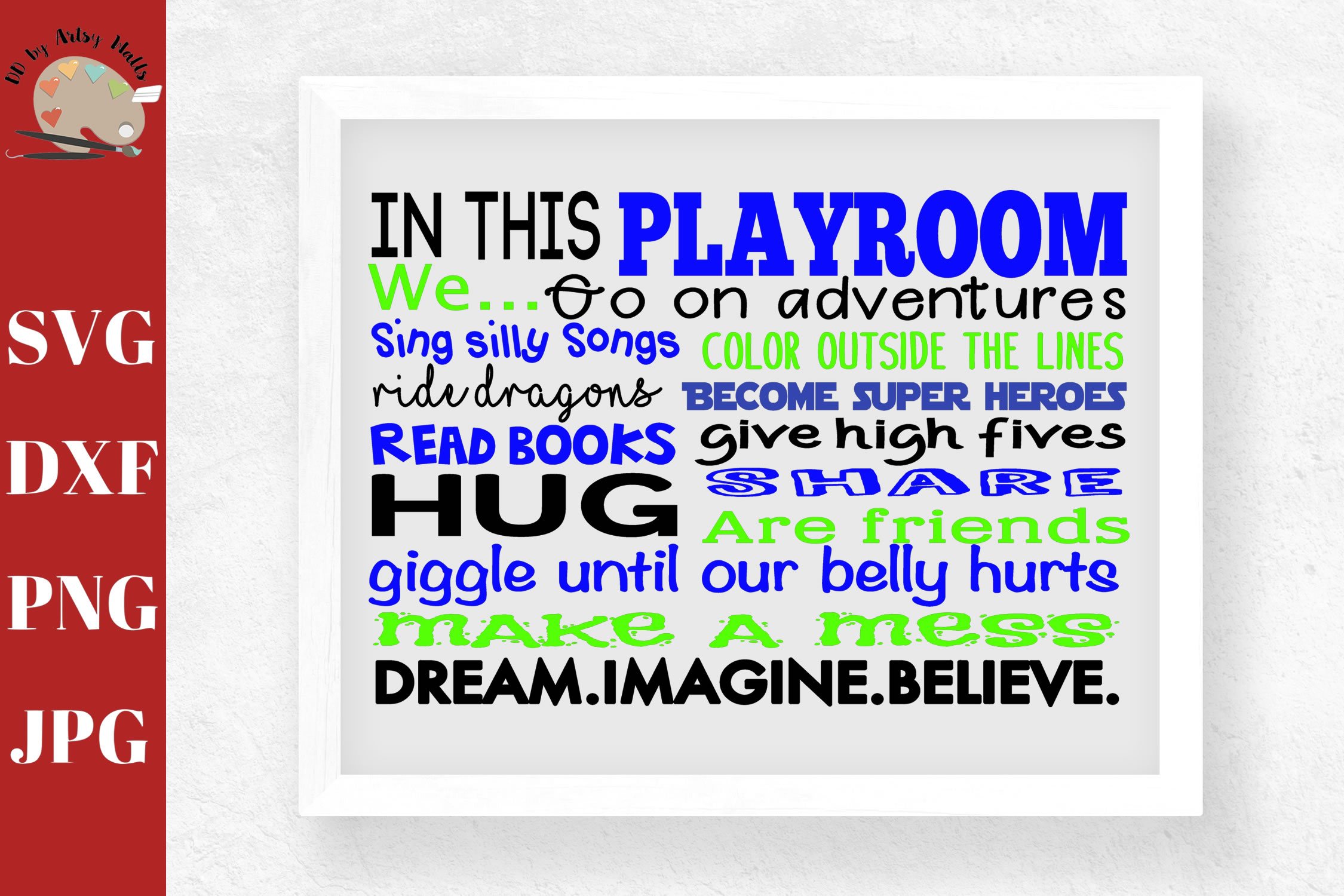 Childrens Playroom Sign Svg Playroom Wall Decal Cut File 340167