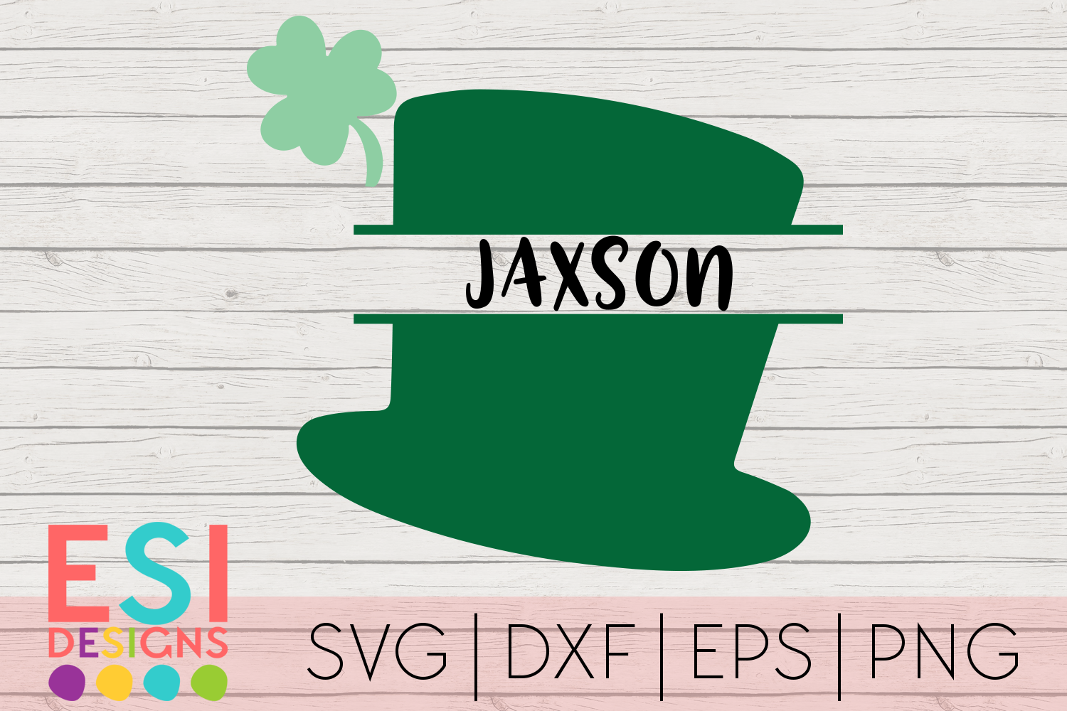 Download St Patrick's Day SVG | Hat Split Monogram| SVG DXF EPS PNG ...