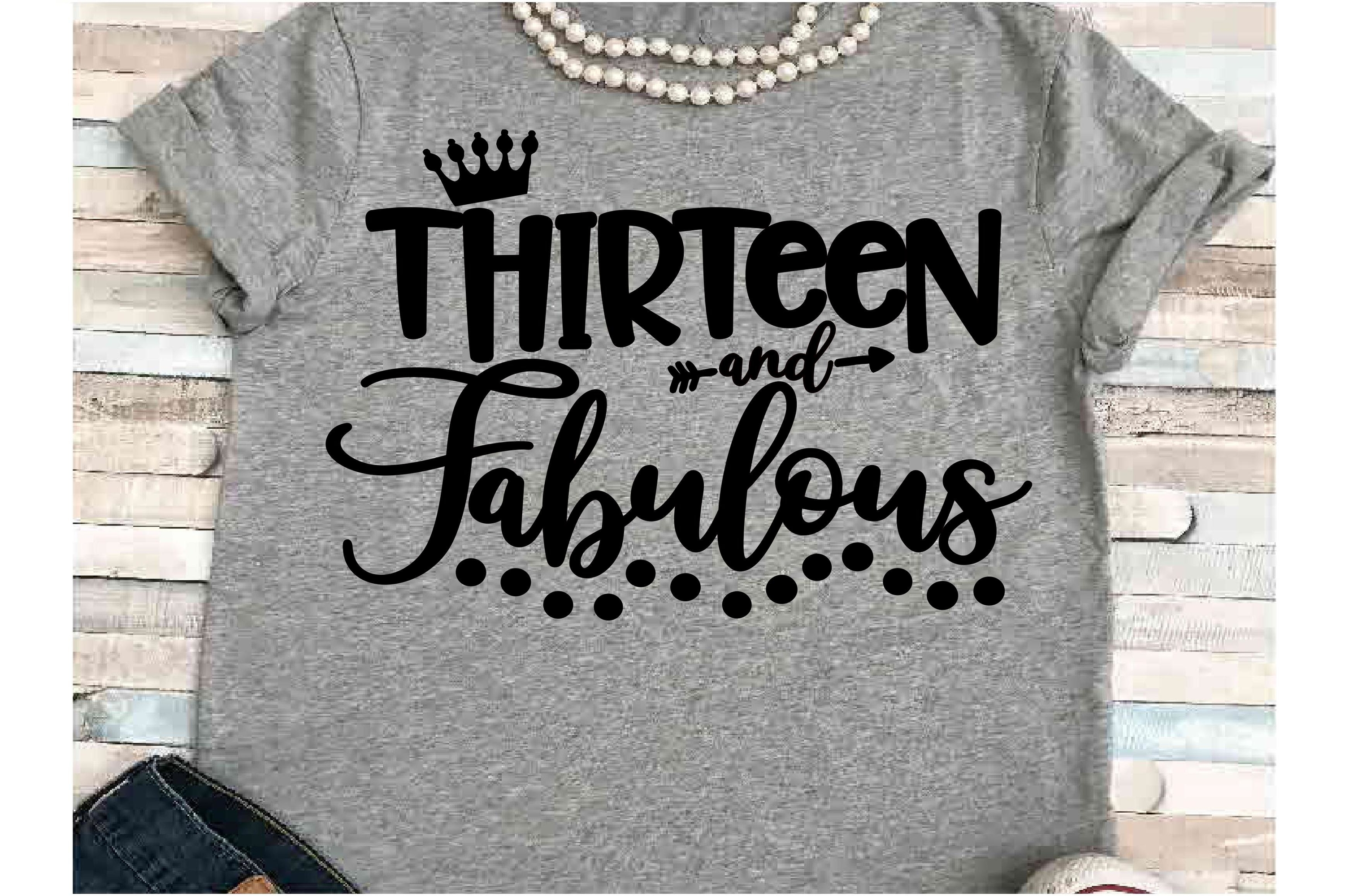 Birthday SVG DXF JPEG Silhouette Cameo Cricut Thirteen 13