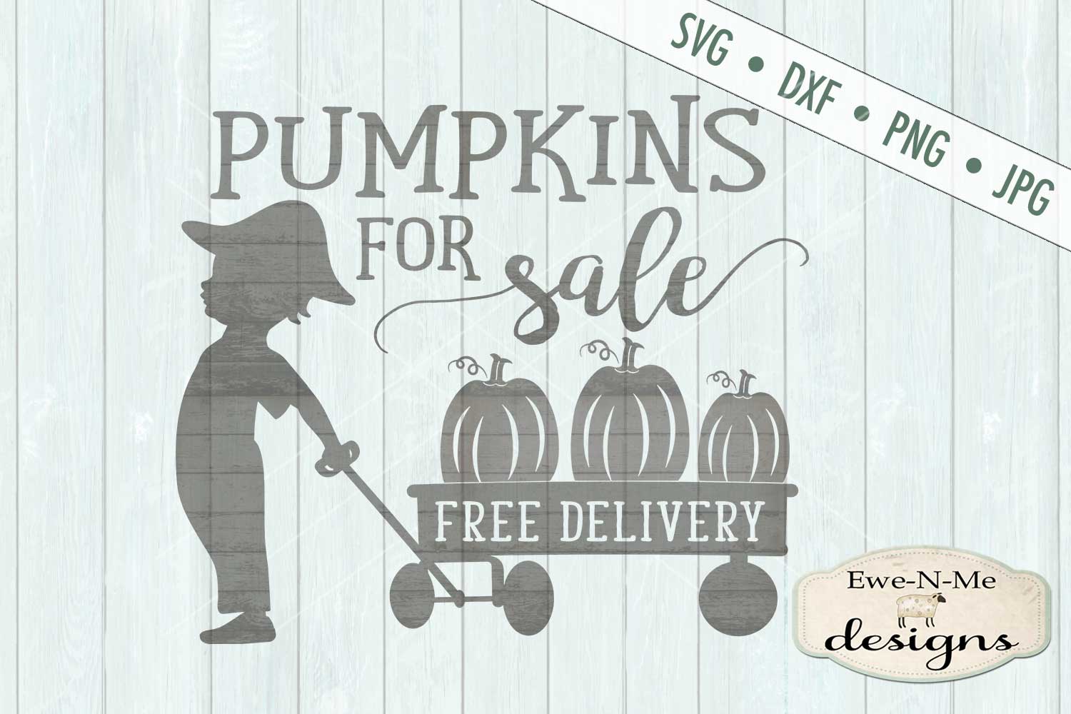 Download Pumpkins for Sale Boy Wagon SVG DXF Files