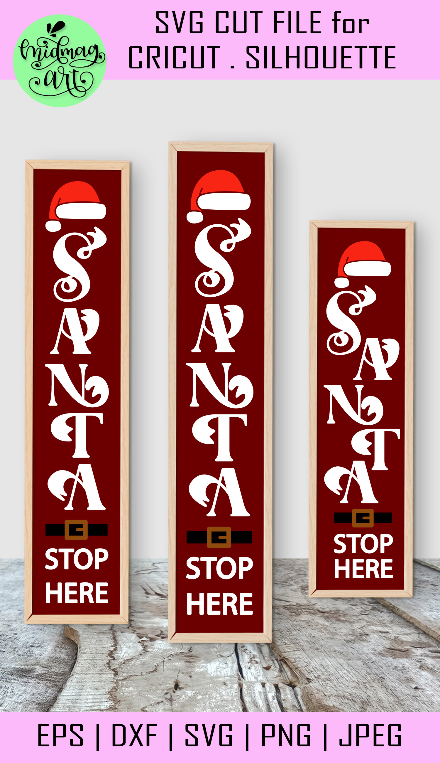 Download Santa stop here svg, christmas porch sign svg, Christmas ...