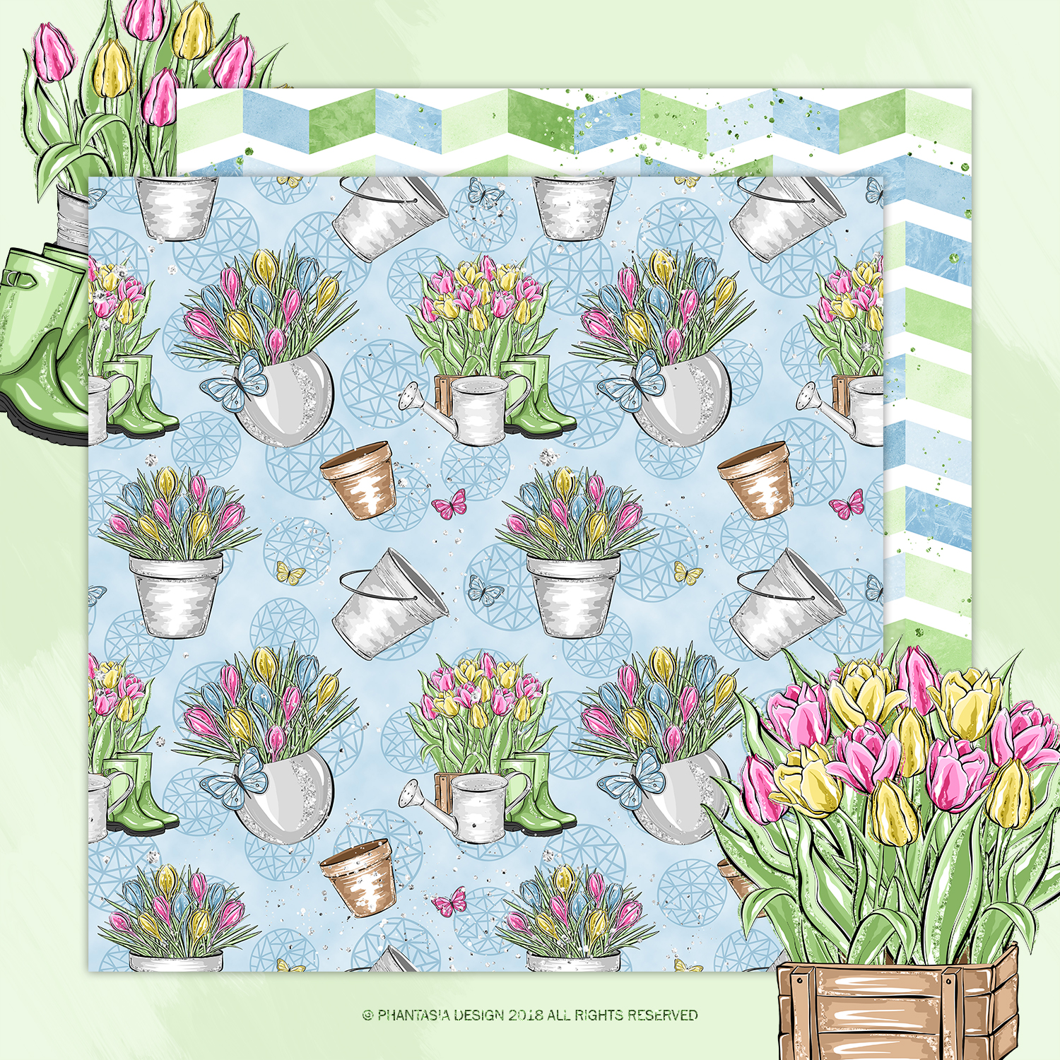 Spring Digital Paper