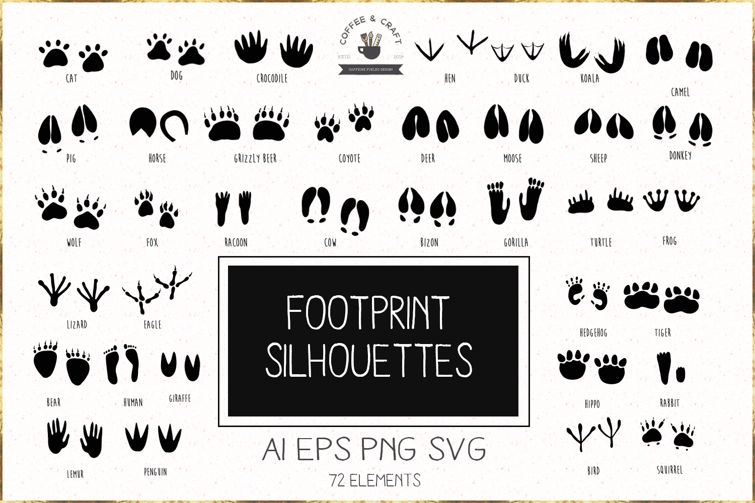 Footprint silhouettes