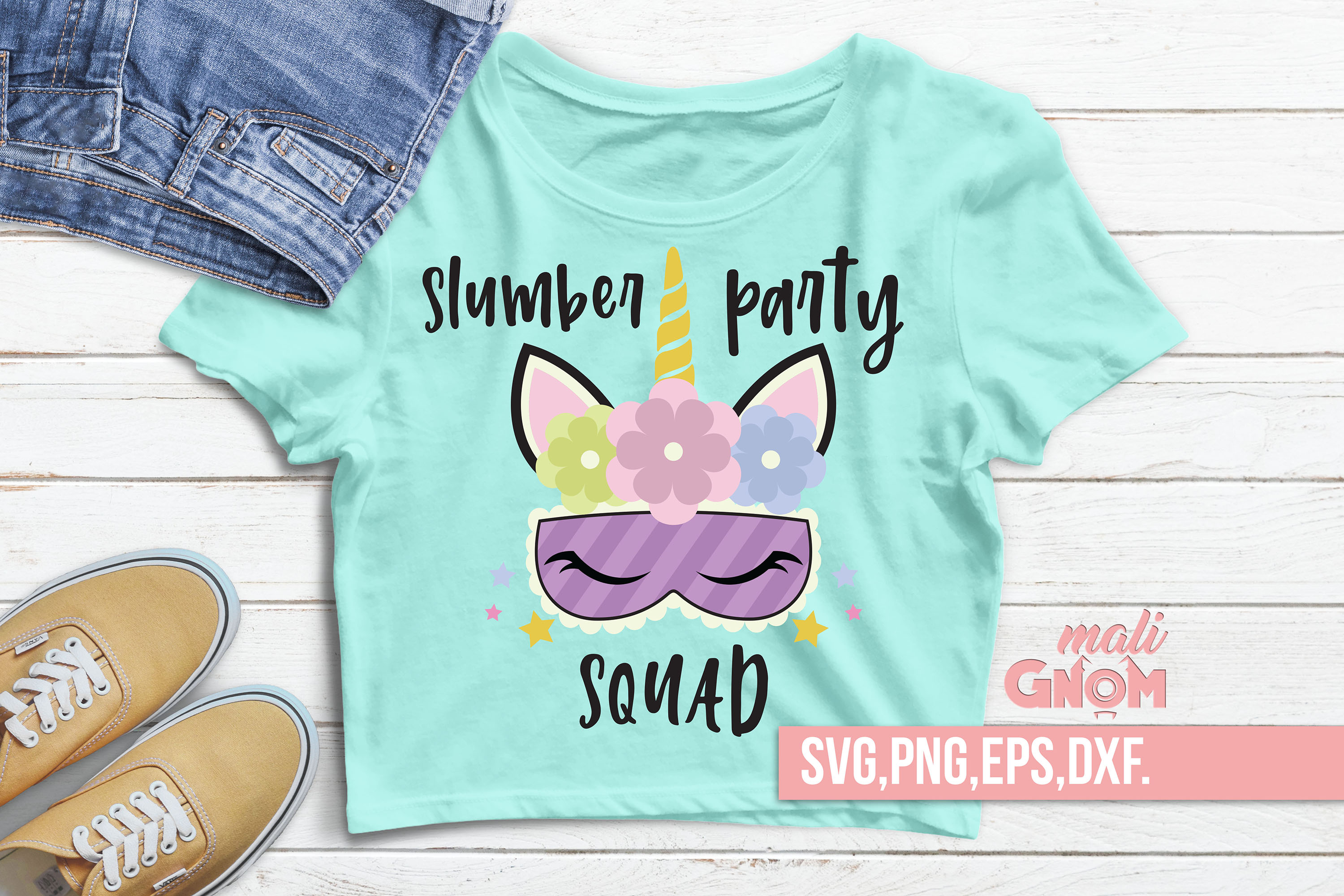 Download Unicorn Slumber Party Squad SVG