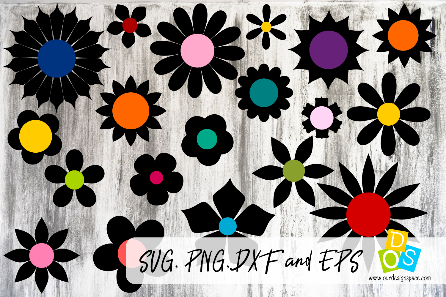 Download Simple Flowers SVG, PNG, DXF and EPS file (116301) | SVGs ...