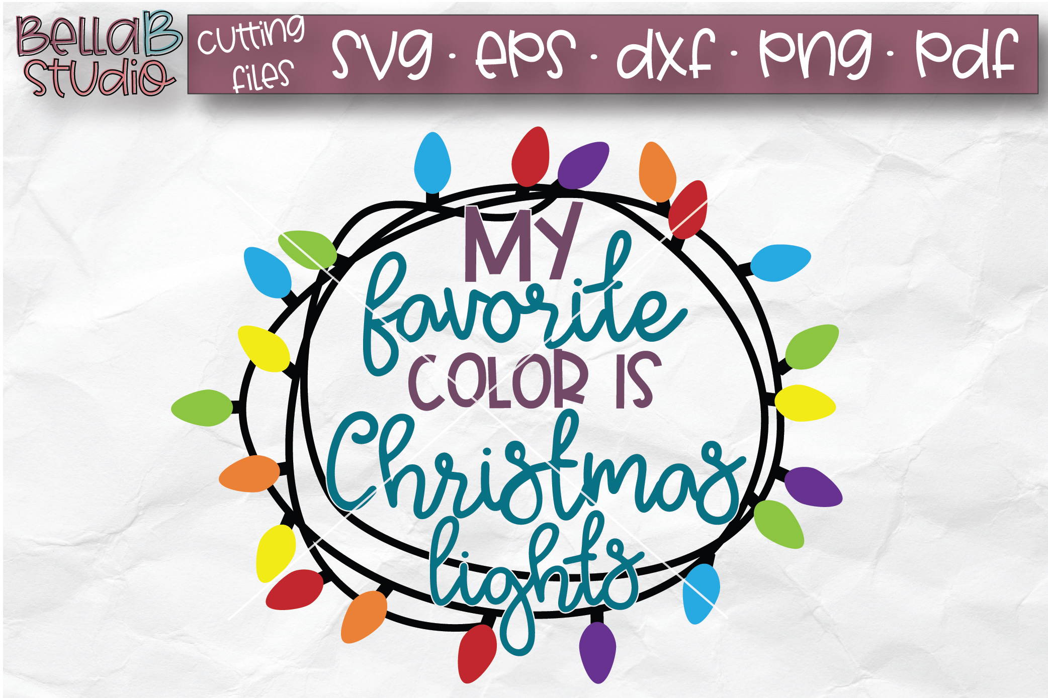 My Favorite Color Is Christmas Lights SVG, Christmas SVG