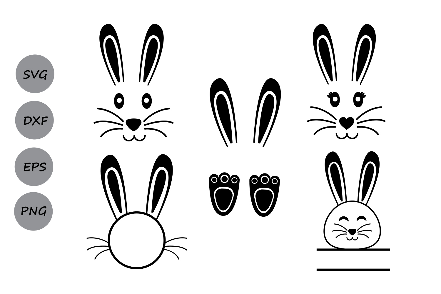 Easter Svg, Easter Bunny SVG, Bunny Monogram SVG, Bunny SVG, Easter