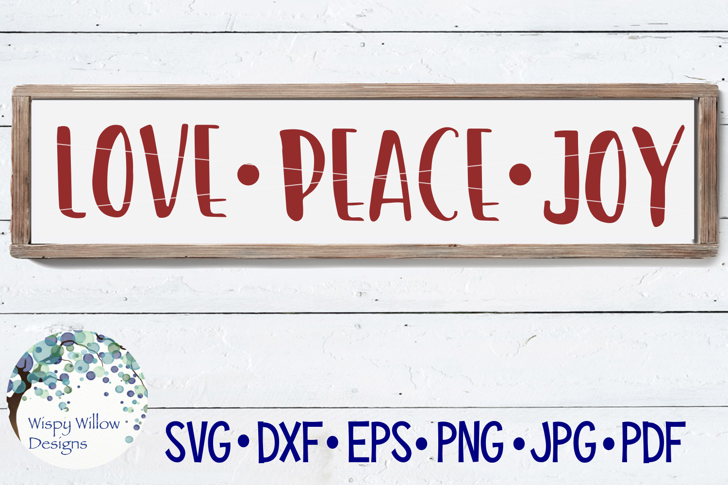 Download Love Peace Joy | Christmas Wood Sign SVG (140619) | SVGs ...