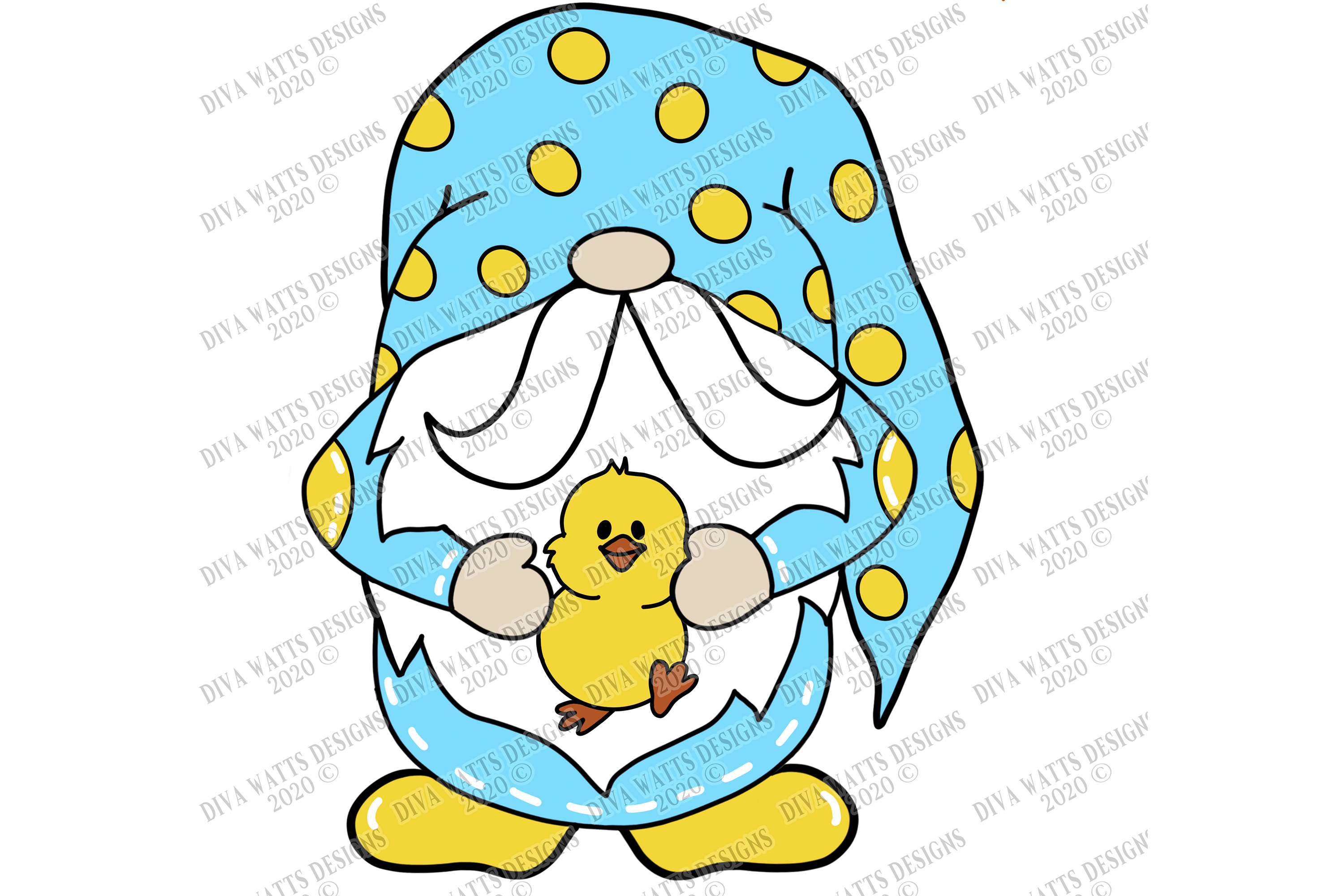 Download Easter Chick Duckie Chick Gnome - Cut File - SVG PNG
