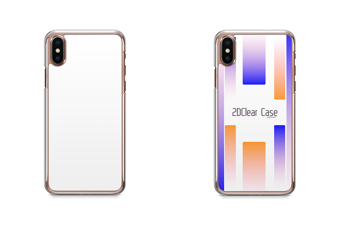 Download iPhone X 2DClear Case Mockup Back View