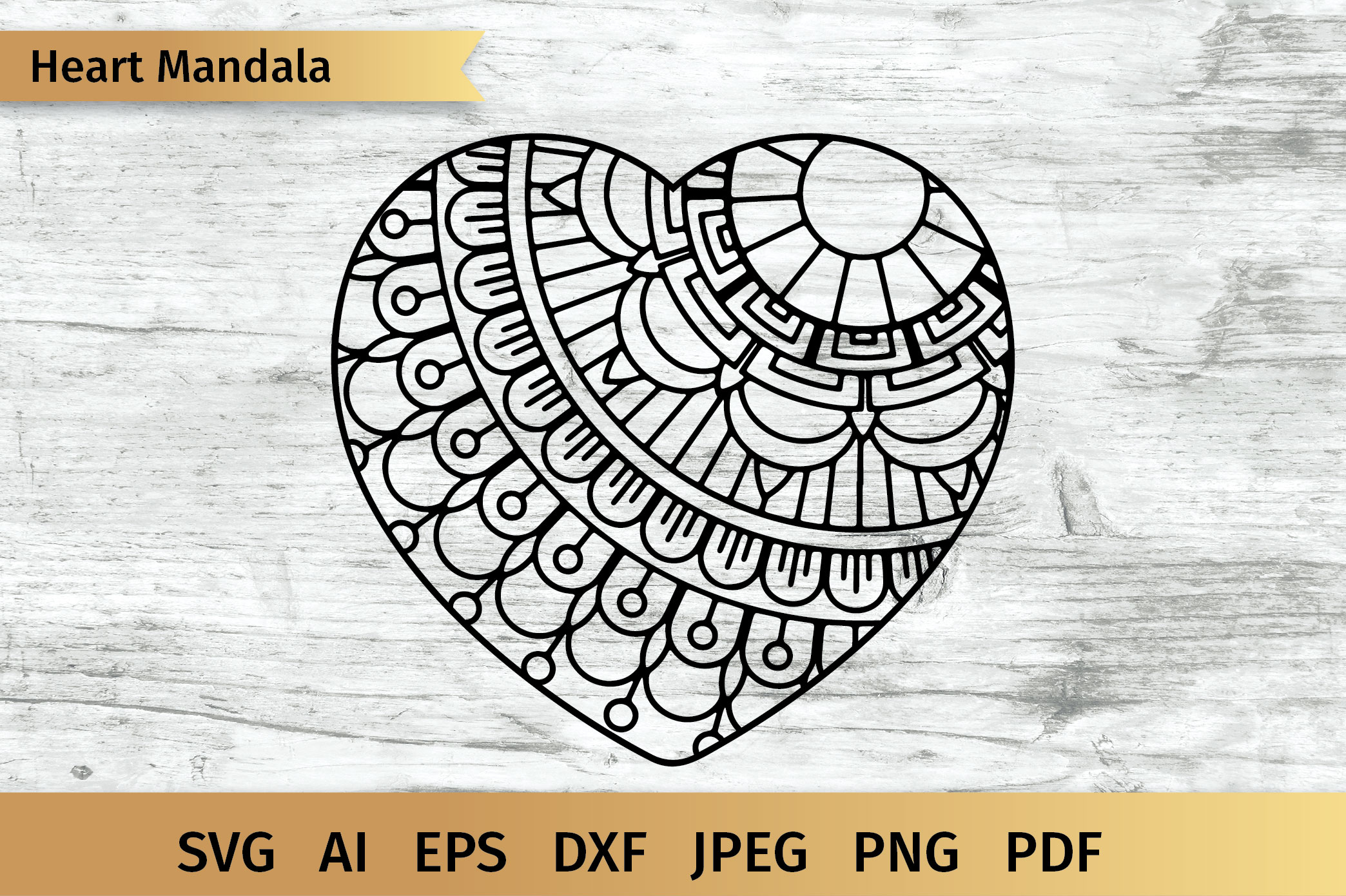 Download Mandala Heart Svg