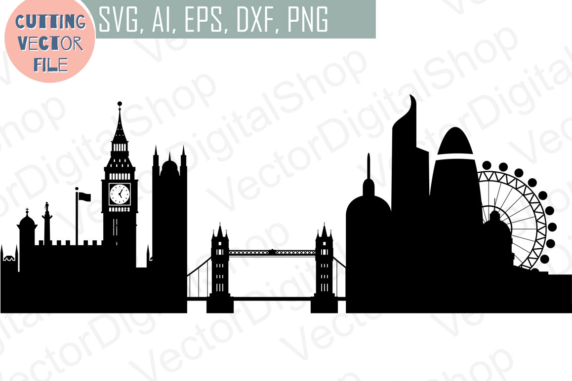 Download London Skyline Vector, England city, SVG, JPG, PNG, DWG ...