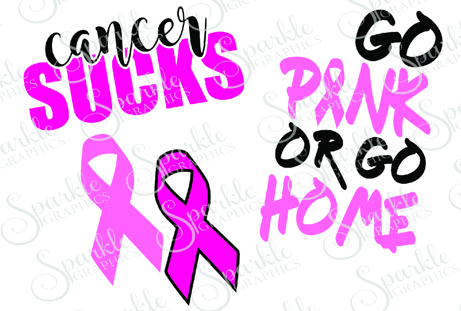 Cancer Sucks Cut File Set | SVG, EPS, DXF, PNG (37446) | SVGs | Design ...