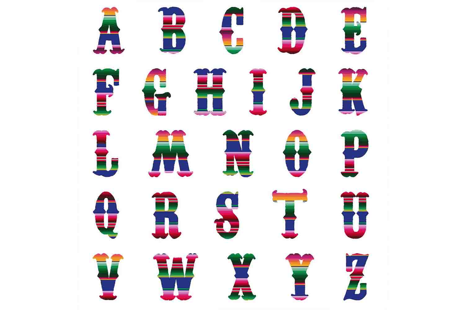 serape alphabet png serape letters sublimation print file 209206