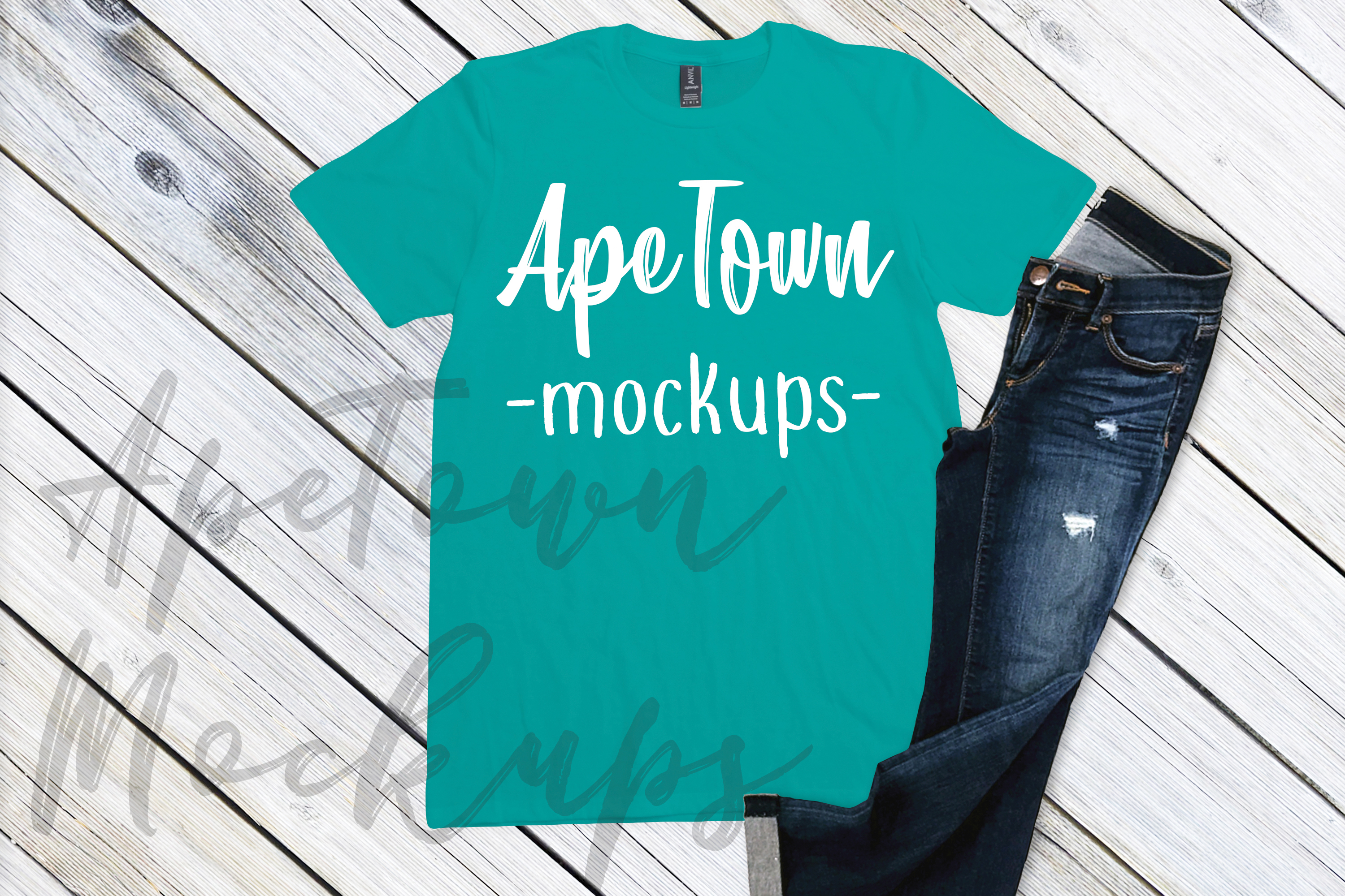 Download Shirt Mockup - Anvil mock up - 980 unisex t-shirt flat lay (217990) | Mock Ups | Design Bundles