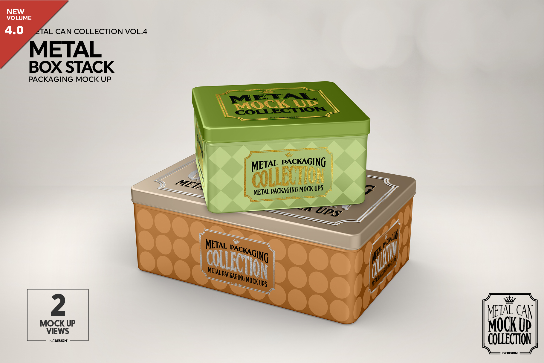 Download Metal Box Stack Packaging Mockup