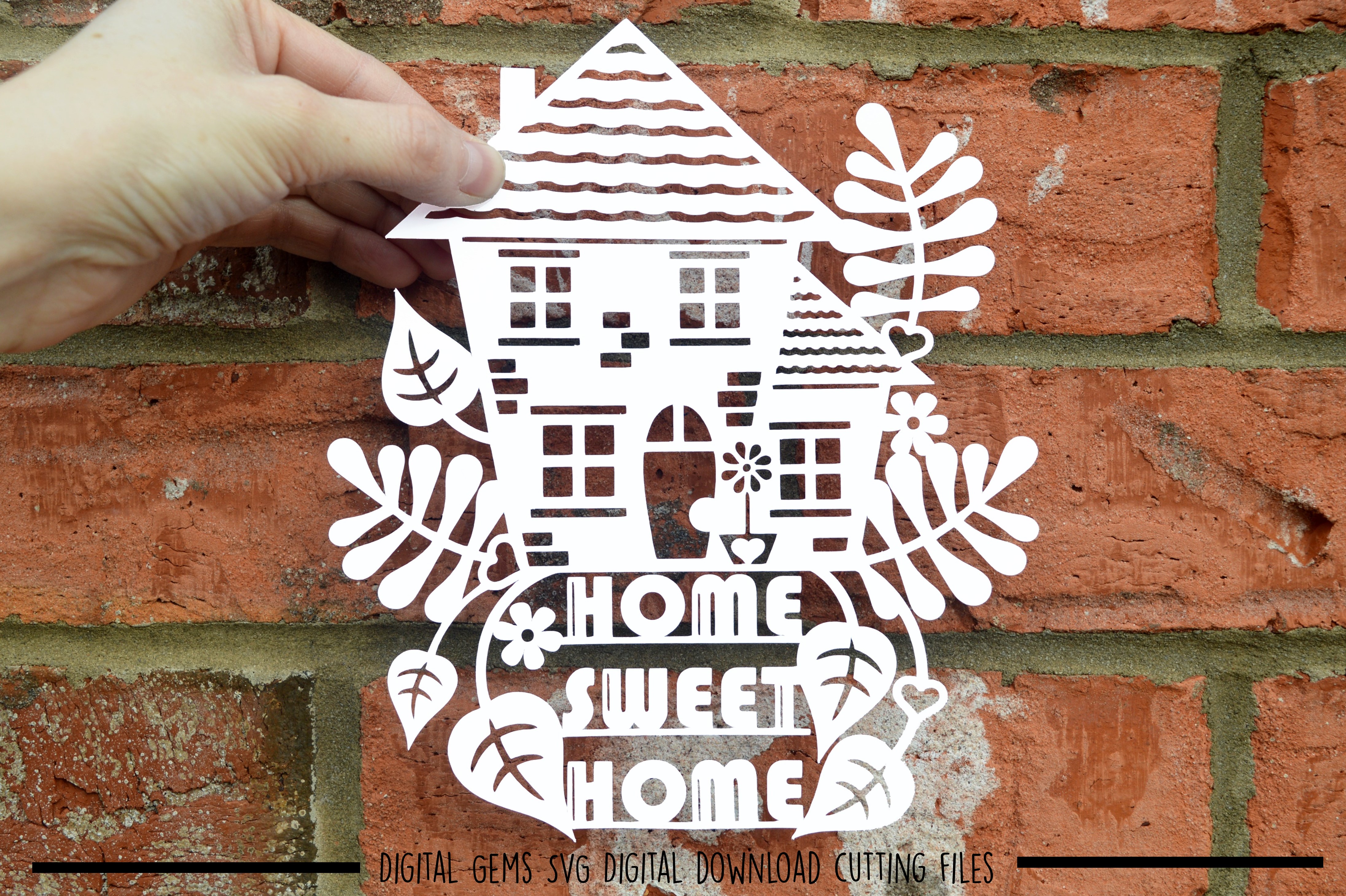 Download Home sweet home paper cut SVG / DXF / EPS files (68575) | SVGs | Design Bundles