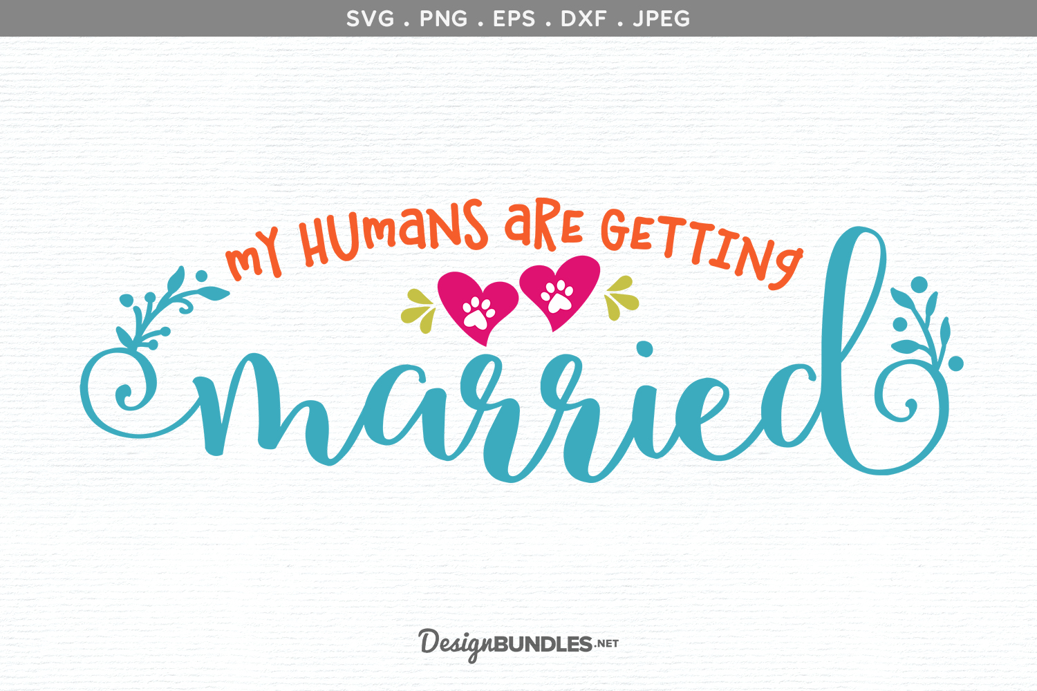 Easycozy Hundehalstuch 'My Humans Are Getting Married' - 2er Set Baumwolle - Haustierzubehör Für Hochzeit & Fotos