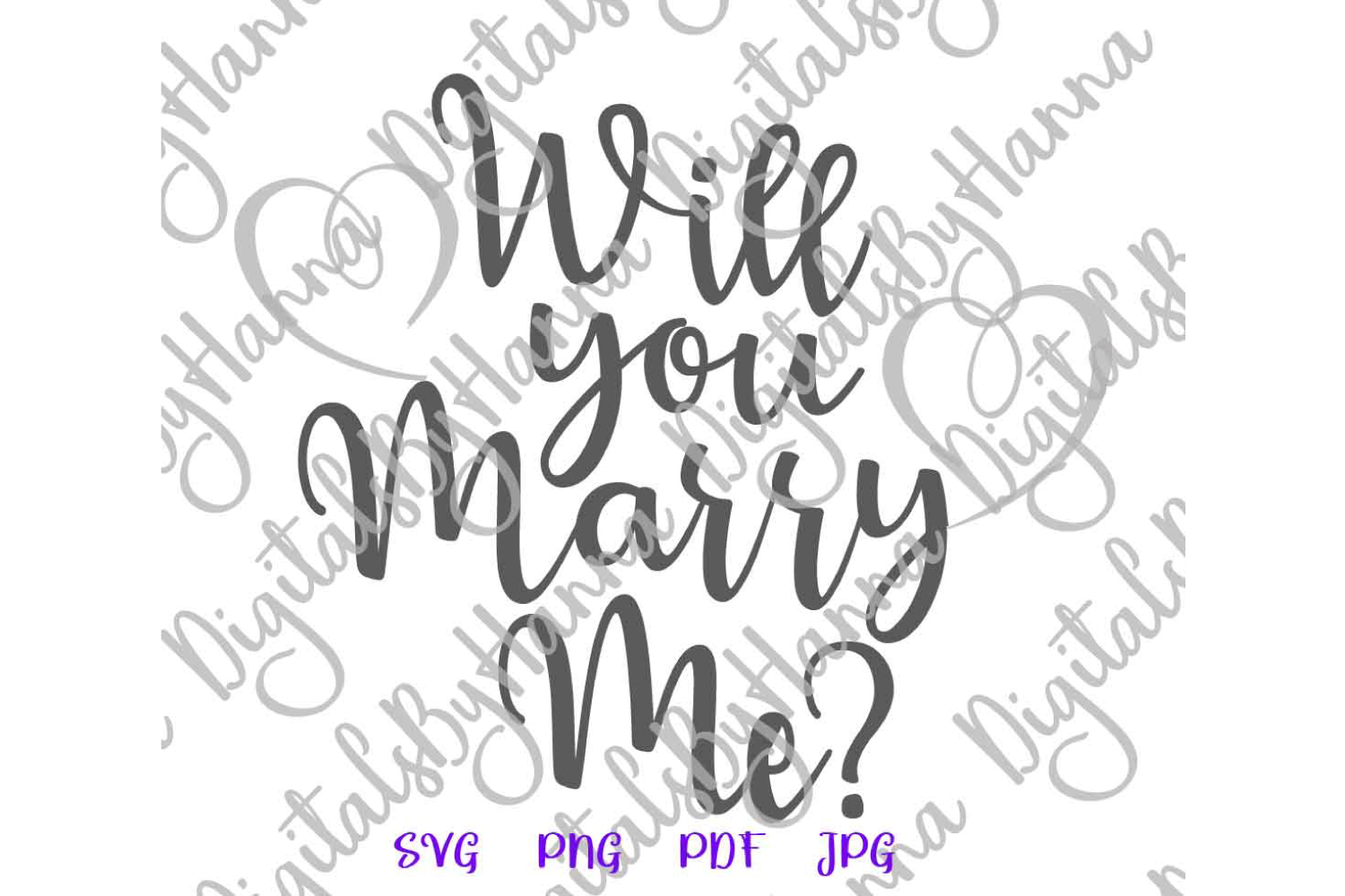 Will You Marry Me SVG for Cricut Marriage Proposal Cut File (302530 ...