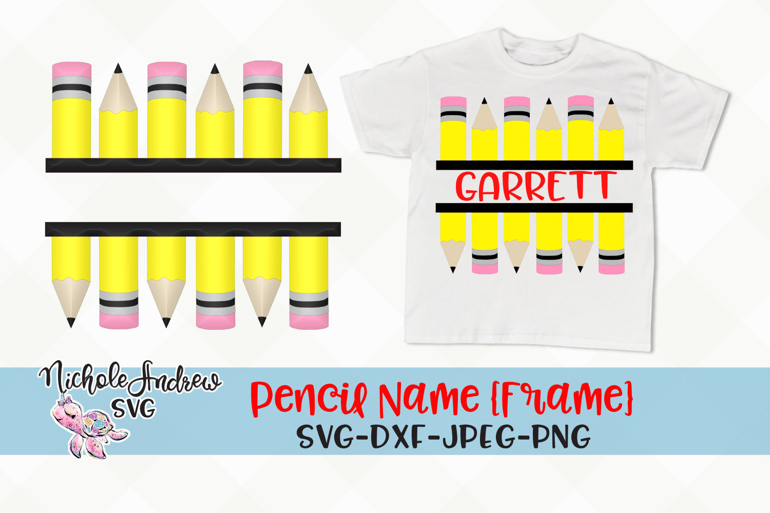 Download Pencil Name Frame, Back to school SVG, School SVG (110058 ...