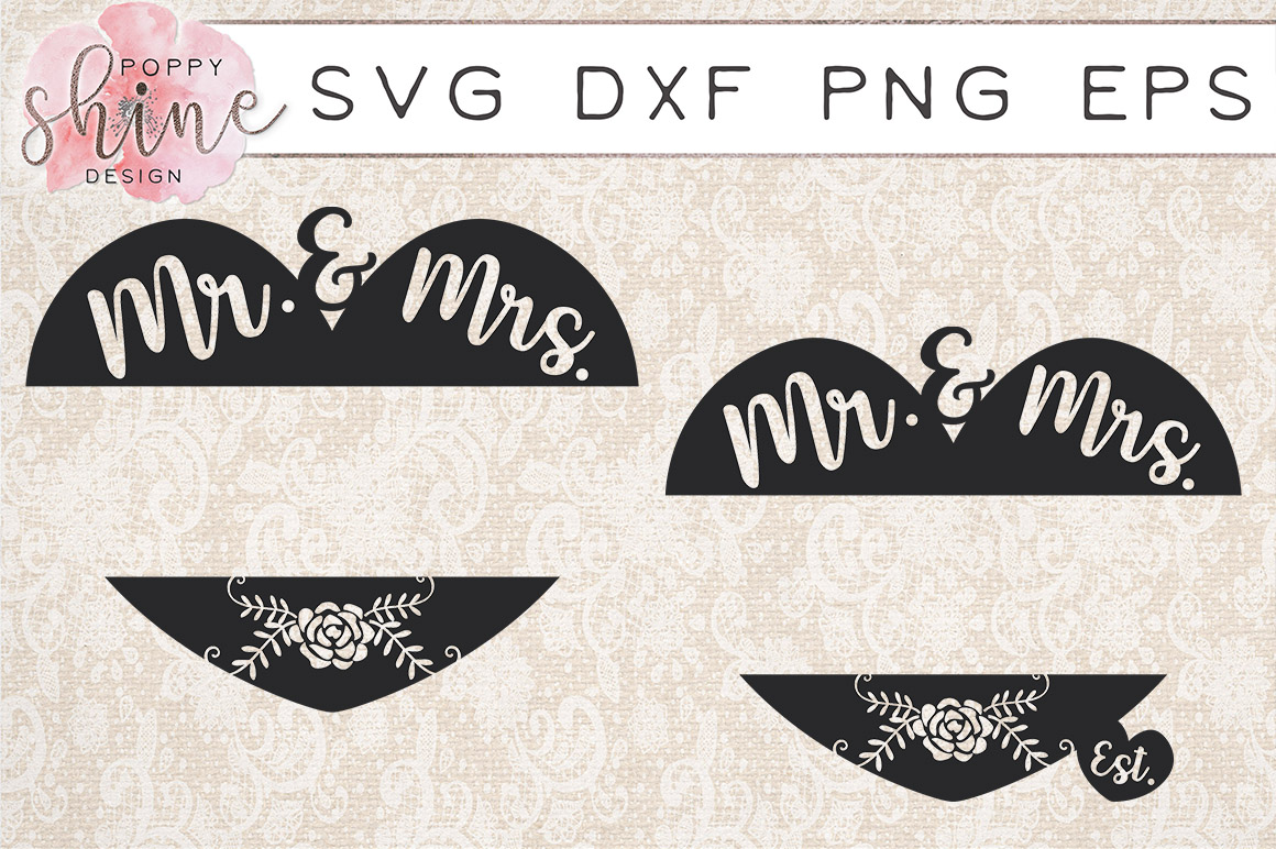 Download Mr & Mrs Monogram Frame Bundle SVG PNG EPS DXF Cutting ...