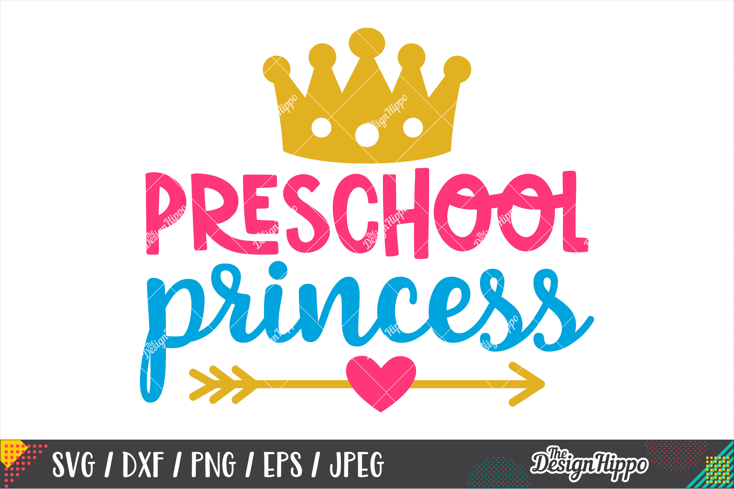 Download Preschool Princess SVG, First Day Of School SVG DXF PNG File
