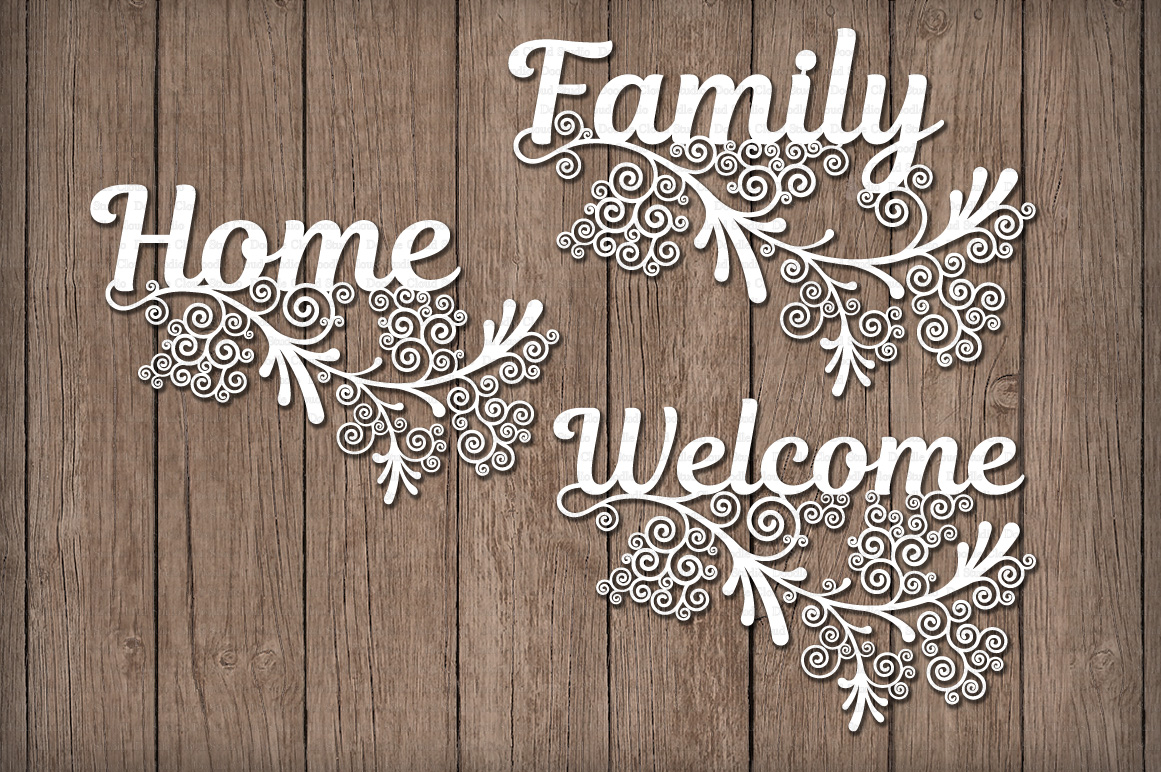 Download Floral, Home, Family, Welcome SVG files for Silhouette ...