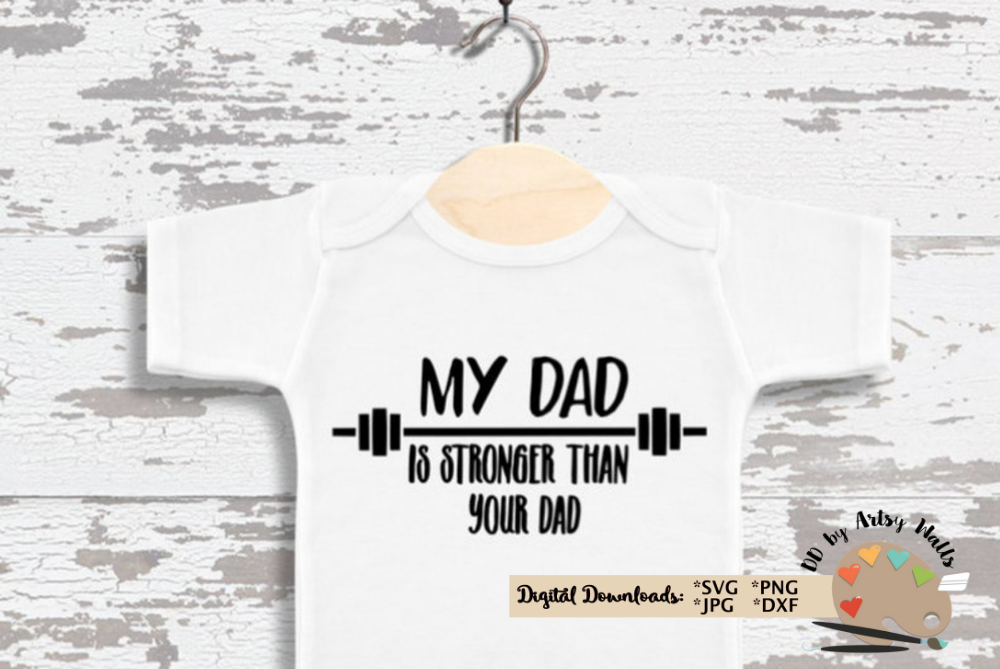 Download New dad gift svg, cute baby bodysuit workout quote svg dxf