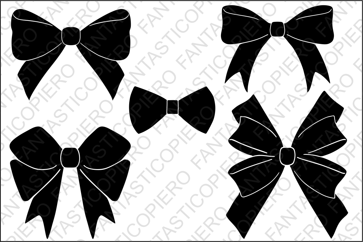 Bows SVG files for Silhouette Cameo and Cricut. Bows clipart PNG