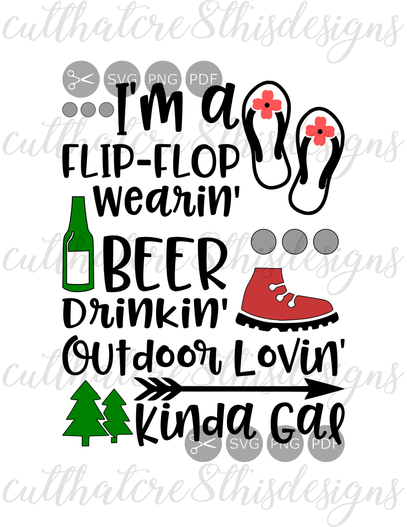 Download Flip Flop, Beer Drinking, Outdoor Kinda Gal, Summer ...