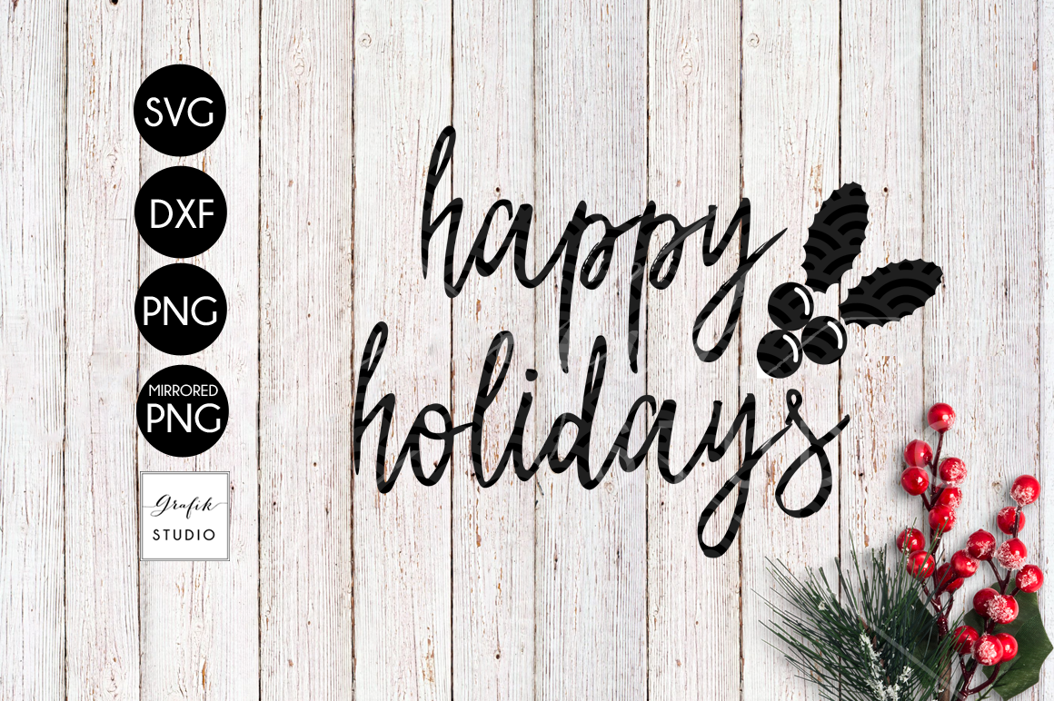 Download Happy Holidays CHRISTMAS SVG for Cricut (41024) | SVGs ...